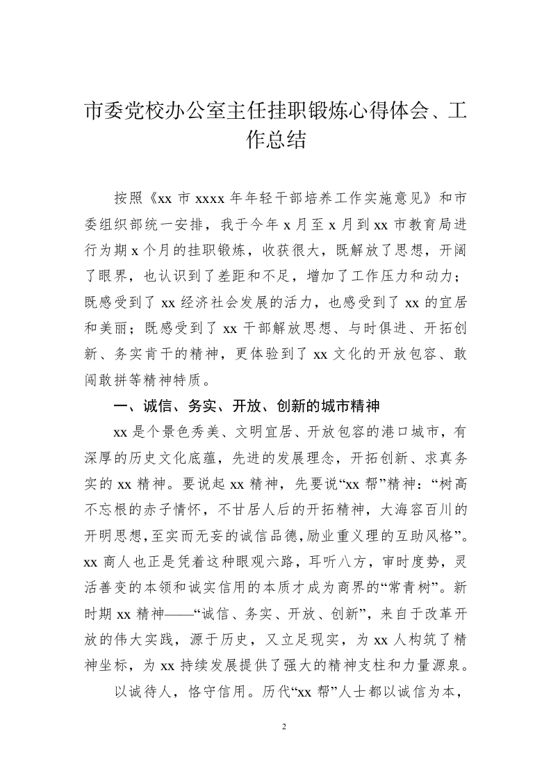 干部挂职锻炼总结（4.7万字） 第2页