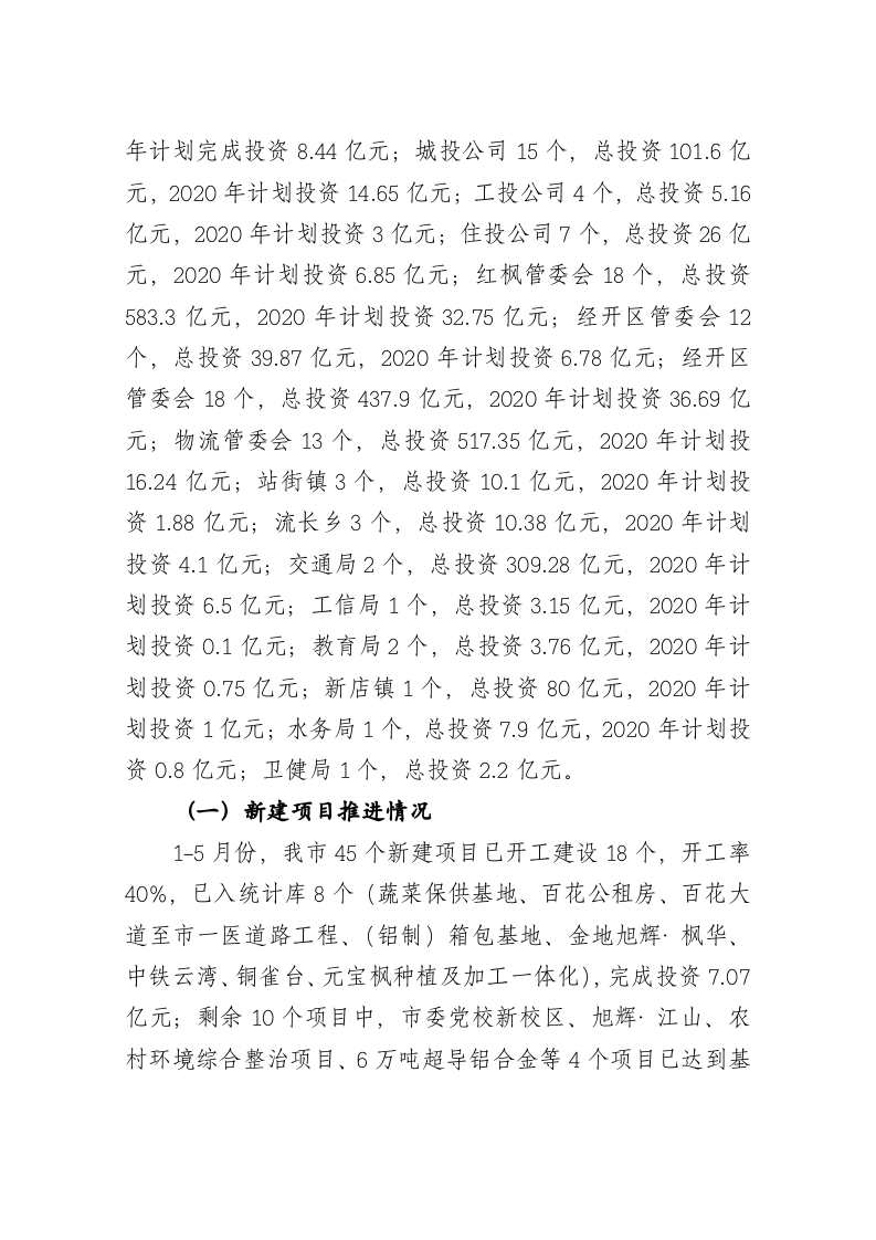 清镇市2020年1-5月份重点项目推进情况汇报 第2页