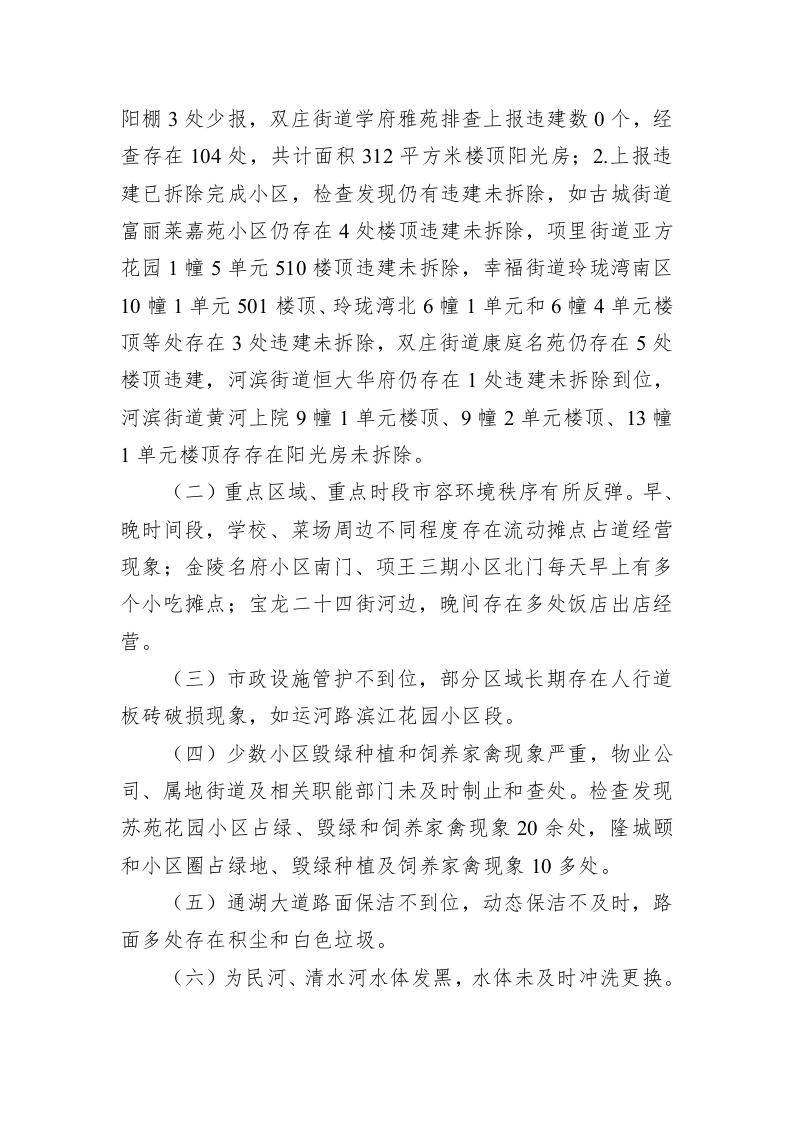 2019年7月份城市管理督查通报 第2页