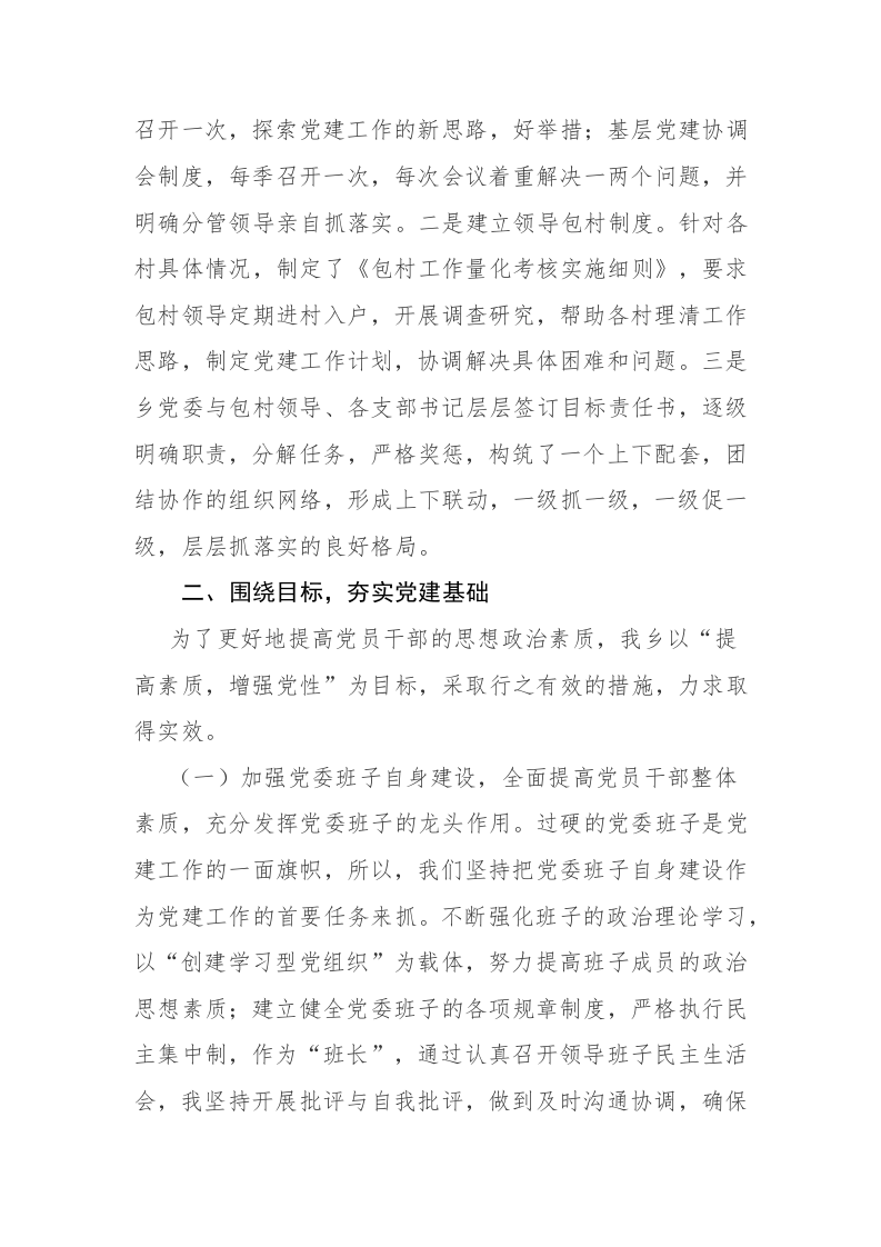 2023年党员领导干部推进乡村经济社会发展党建工作述职报发言范文 第2页