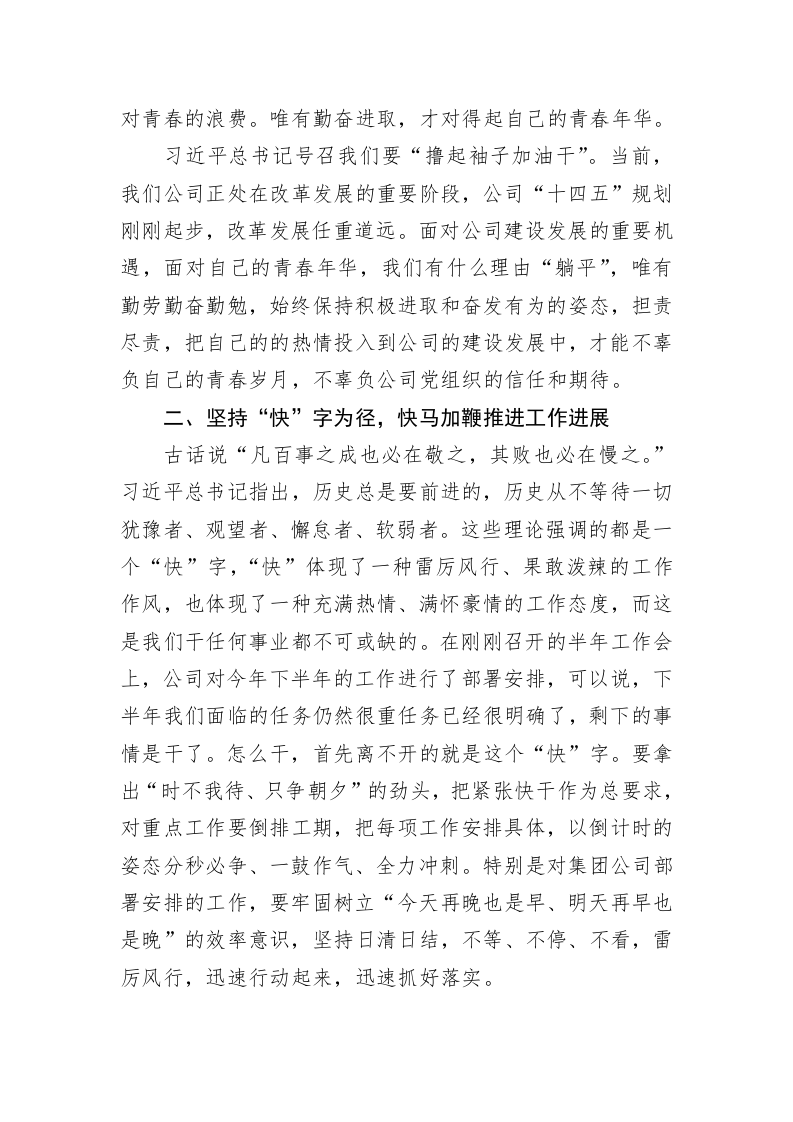 党课：大力弘扬“勤快严实精细廉”作风，不断推动企业高质量发展 第2页