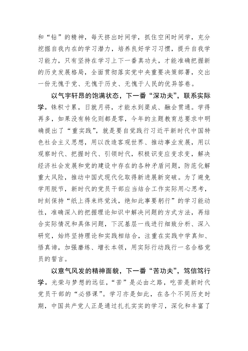 主题教育心得体会：以学增智 让主题教育“掷地有声” 第2页