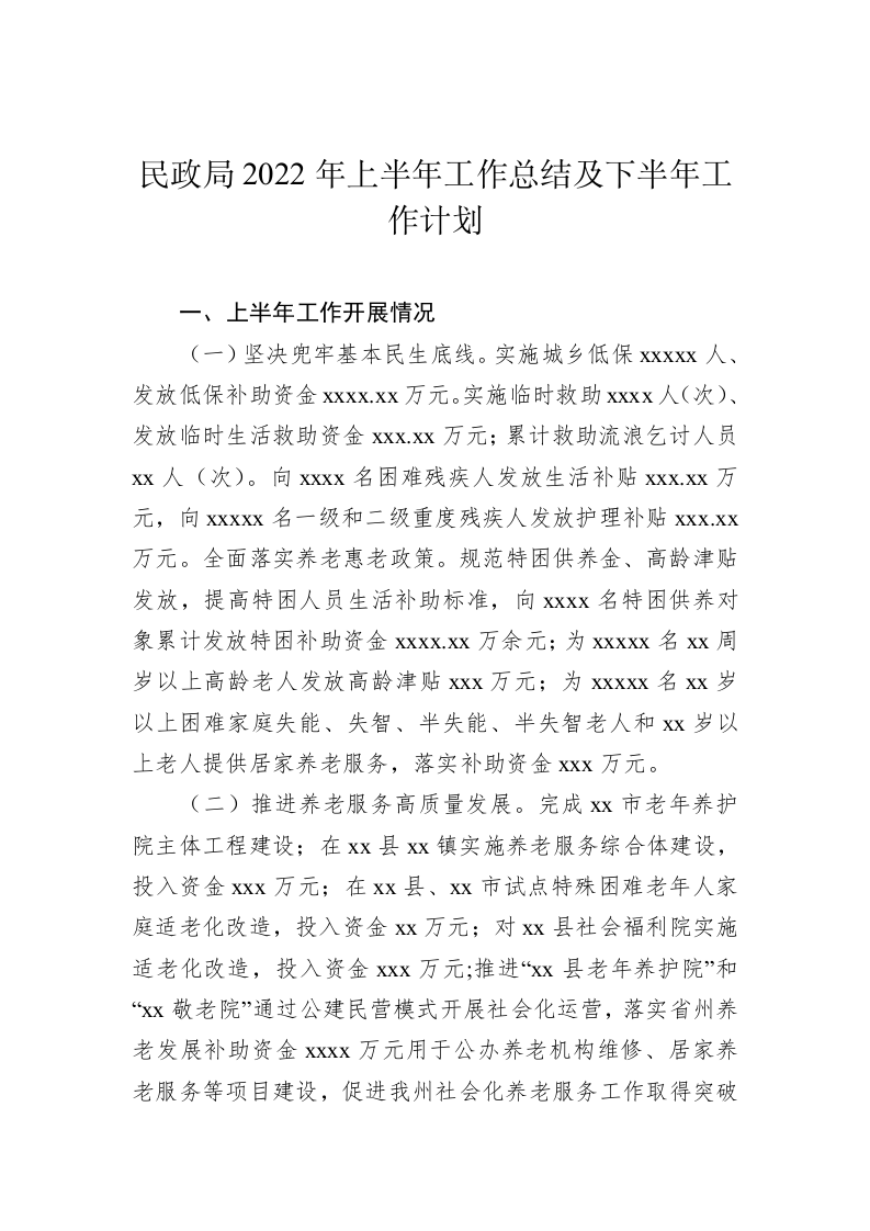 民政局2022年上半年工作总结及下半年工作计划 第2页