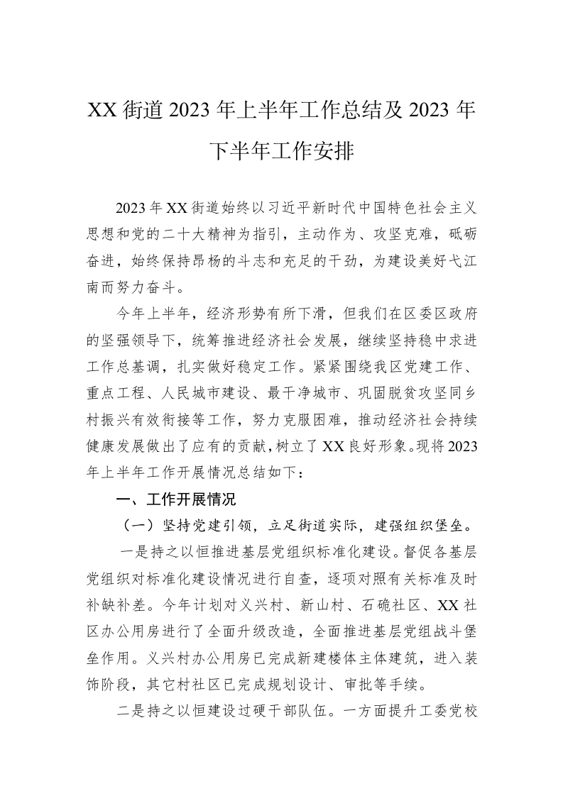 2023年上半年工作总结及下半年工作安排（2.3万字） 第2页