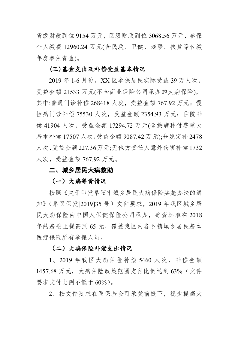 XX区医保局2019年上半年工作总结暨下半年工作计划 第2页