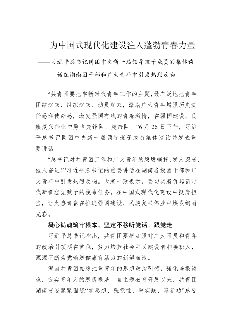 为中国式现代化建设注入蓬勃青春力量 第1页