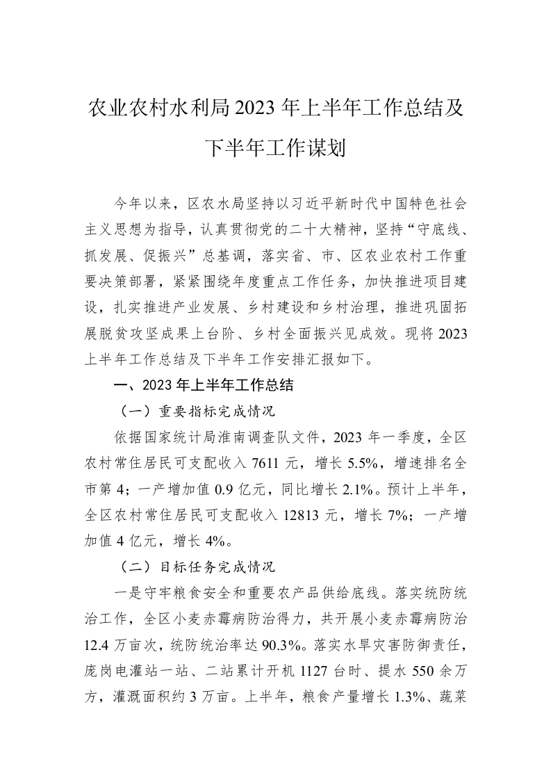 2023年上半年工作总结及下半年工作计划（3.3万字） 第2页