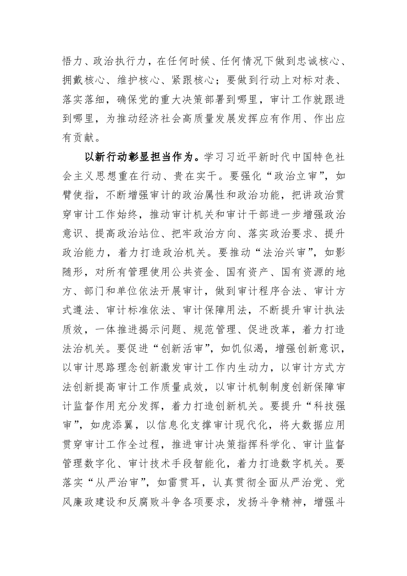 在审计局党组理论学习中心组专题研讨交流会上的发言材料 第2页
