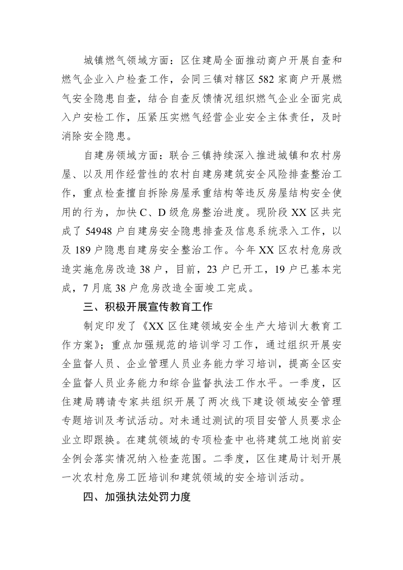 区住建局2023年上半年安全生产监督工作总结 第2页