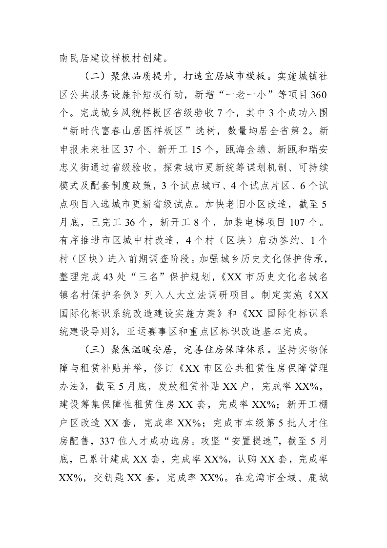 市住房和城乡建设局2023年上半年工作总结和下半年工作计划 第2页