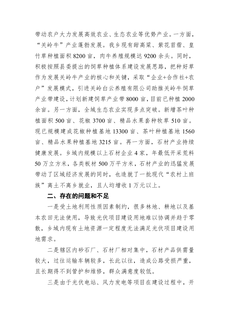 普利乡2020年半年经济工作发言材料 第2页