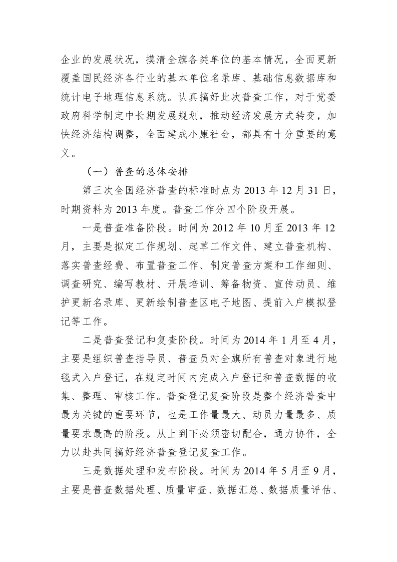 尚振飞：在全旗第三次全国经济普查工作会议上的发言 第2页